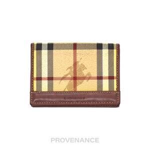 🔴 Burberry Pocket Organizer Wallet - Haymarket Check Brown